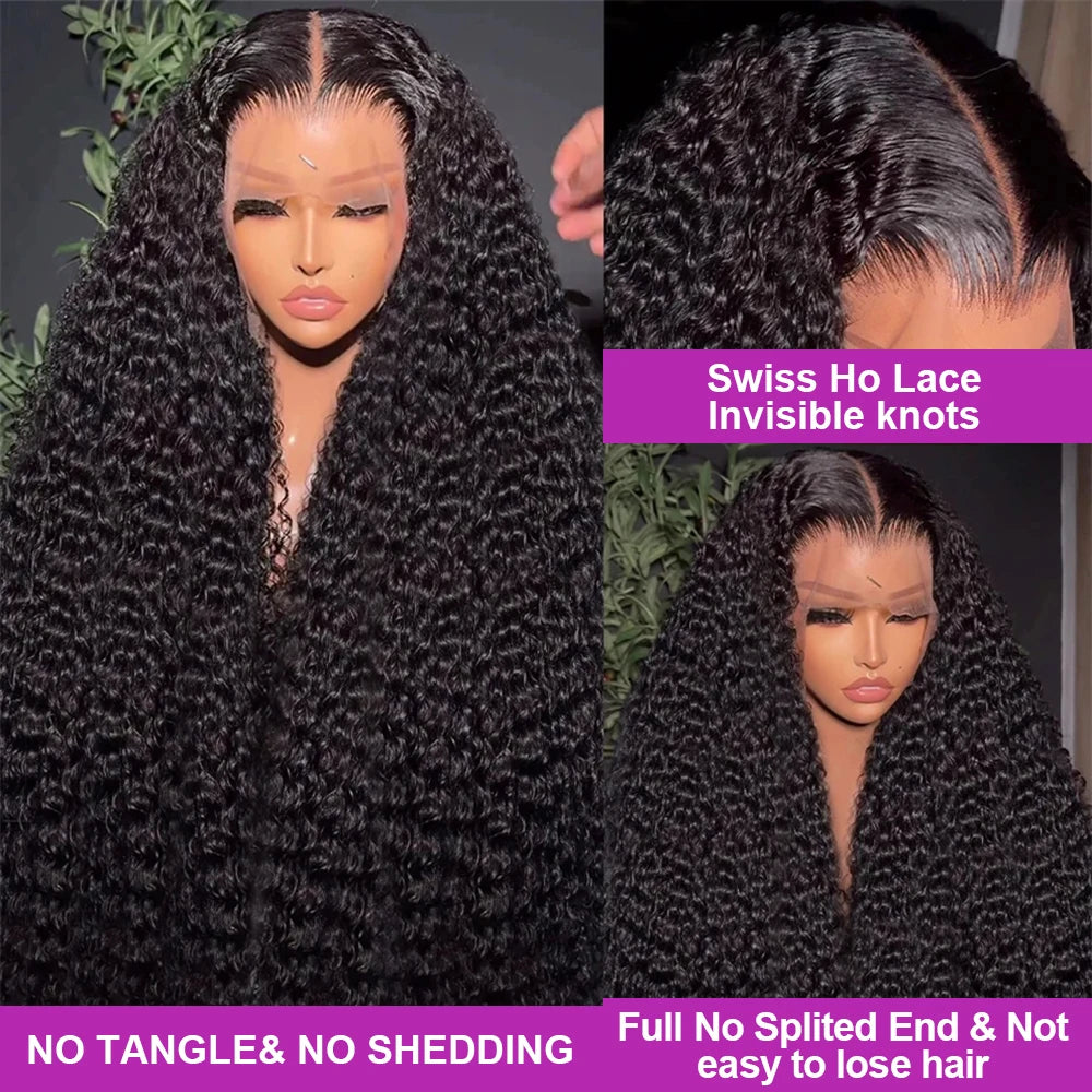 High Density Deep Wave Lace Front Human Hair Wig