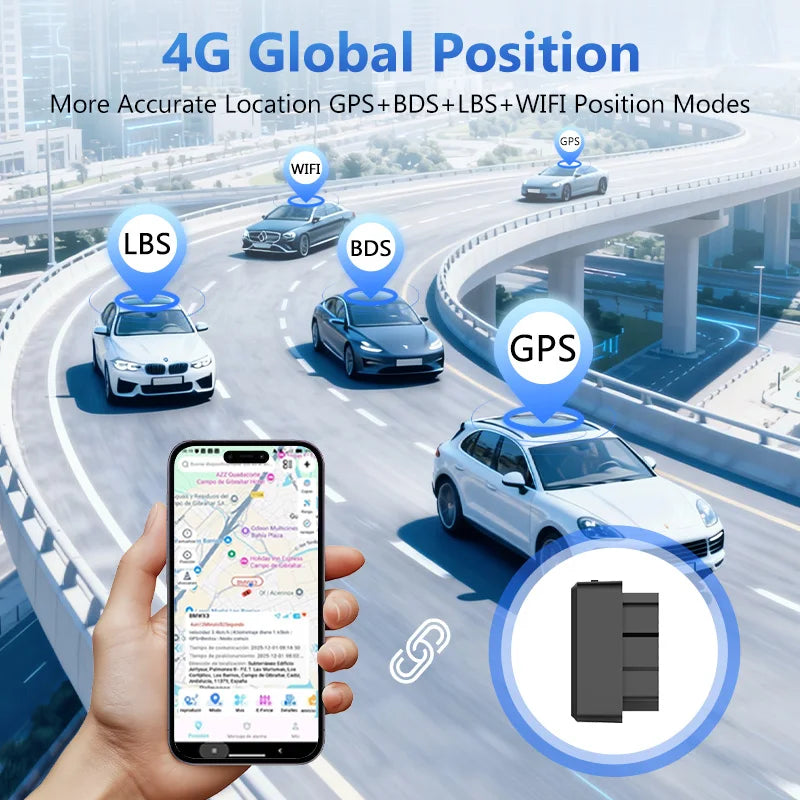 4G mini OBD II GPS auto tracker zabudovaná batéria 16PIN rozhranie zariadenie pre auto vozidlo s online sledovaním APP