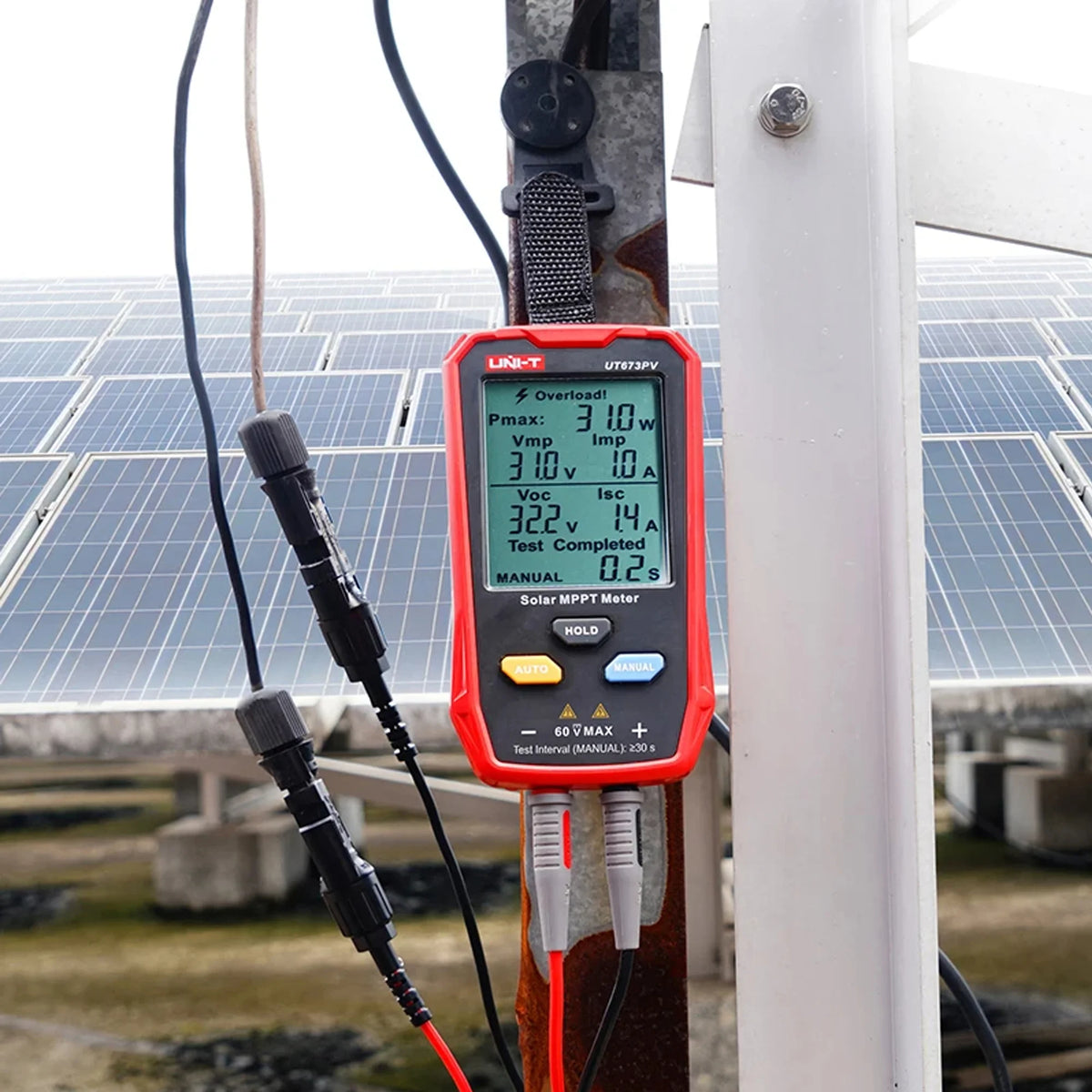 Probador de potencia máxima para paneles solares UT673PV