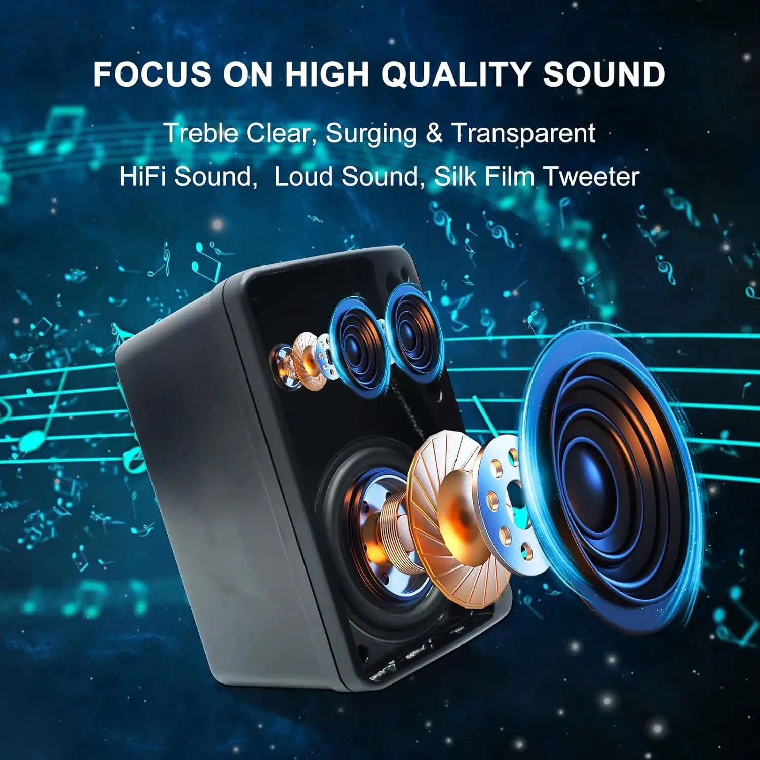 3.5 Inch Outdoor Waterproof Wall Speakers 200W Pair for Patio Boat