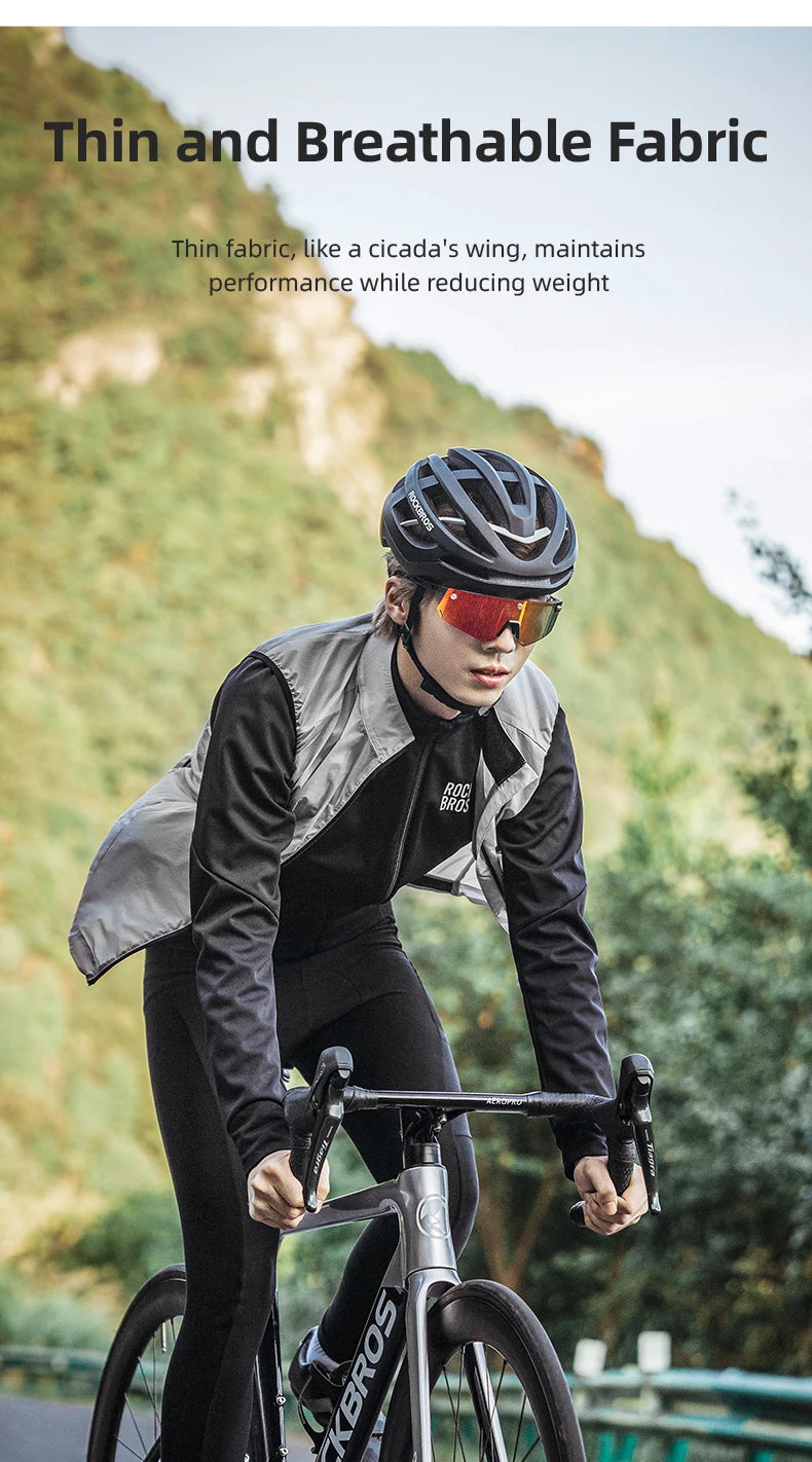 Pánska ľahká vetruodolná cyklistická vesta s prenosným úložiskom