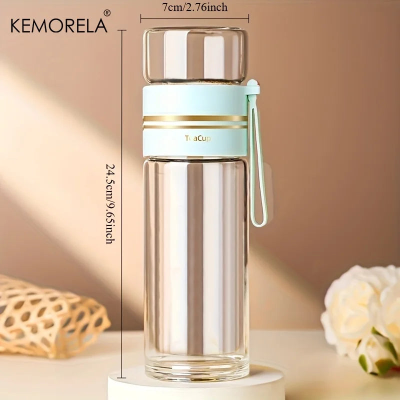 Double-Wall Tea Mug with Infuser, Colour Options