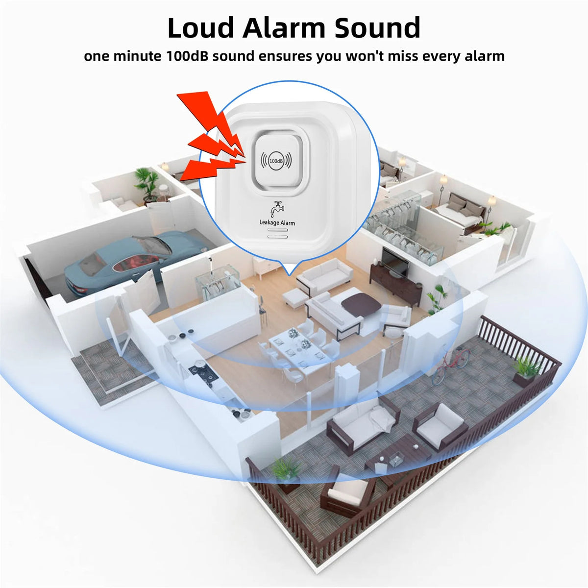 KERUI 100db Tuya Smart WIFI Water Leakage Alarm Detector Water Leak Sensor for Home Security Protection