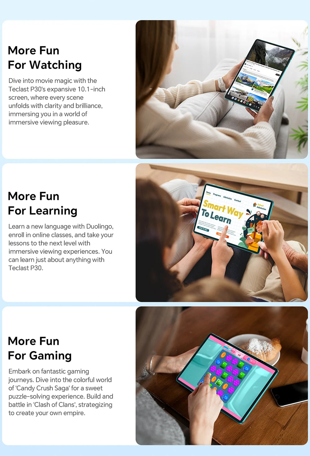 Teclast P30 Tablet Android 14 con Display IPS da 10,1"