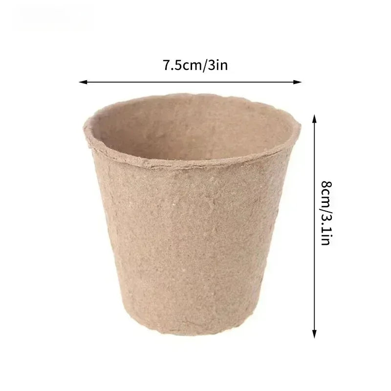 Pulp Seed-Starting Pots, 20–200-Piece Packs