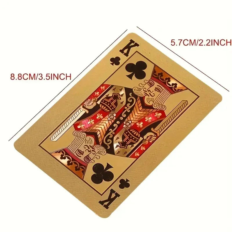 Prank Poker 24K Gold Foil Playing Cards Deck-Perfetto per Poker, Scherzi Pratici e Regali per Feste Regalo di Natale Halloween Ringraziamento