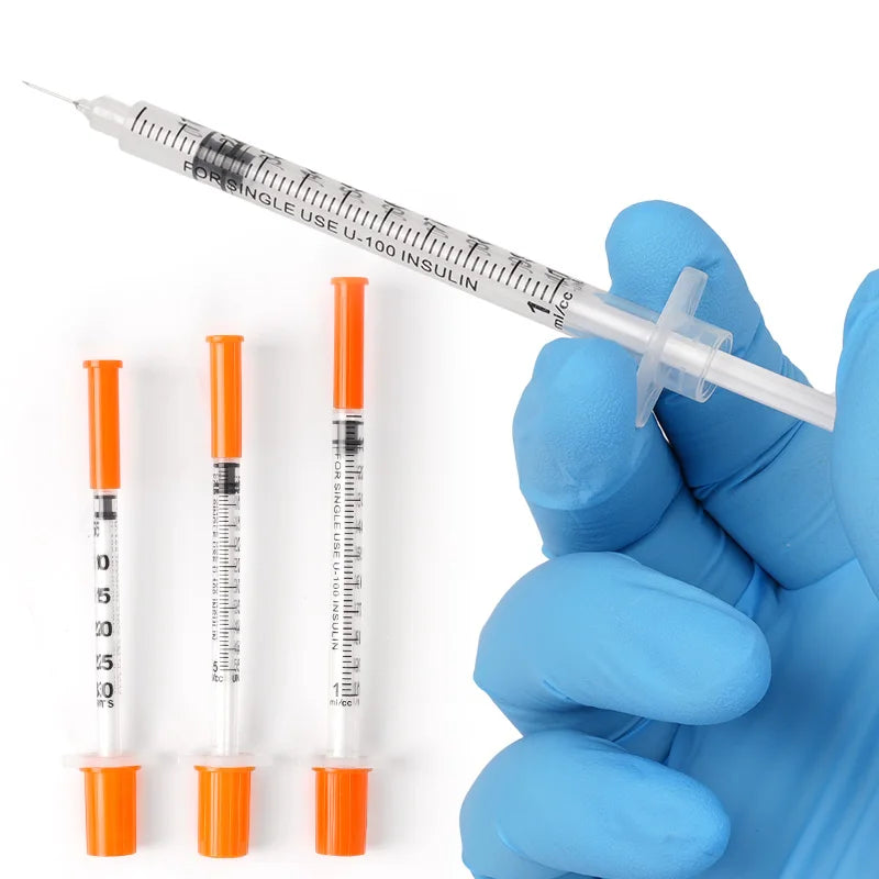 Disposable Veterinary Syringes 0.3–1ML with Needle (50/100 Pack)