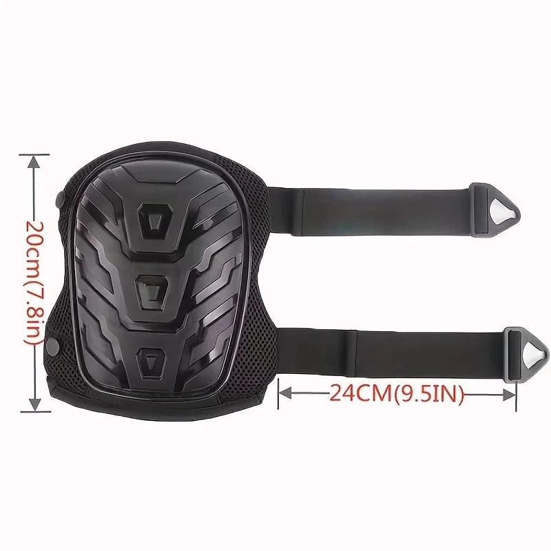 Professional Knee Pads for Work; Gardening & Construction Double Straps and Adjustable Clips;Industrial Heavy Duty Tactical 