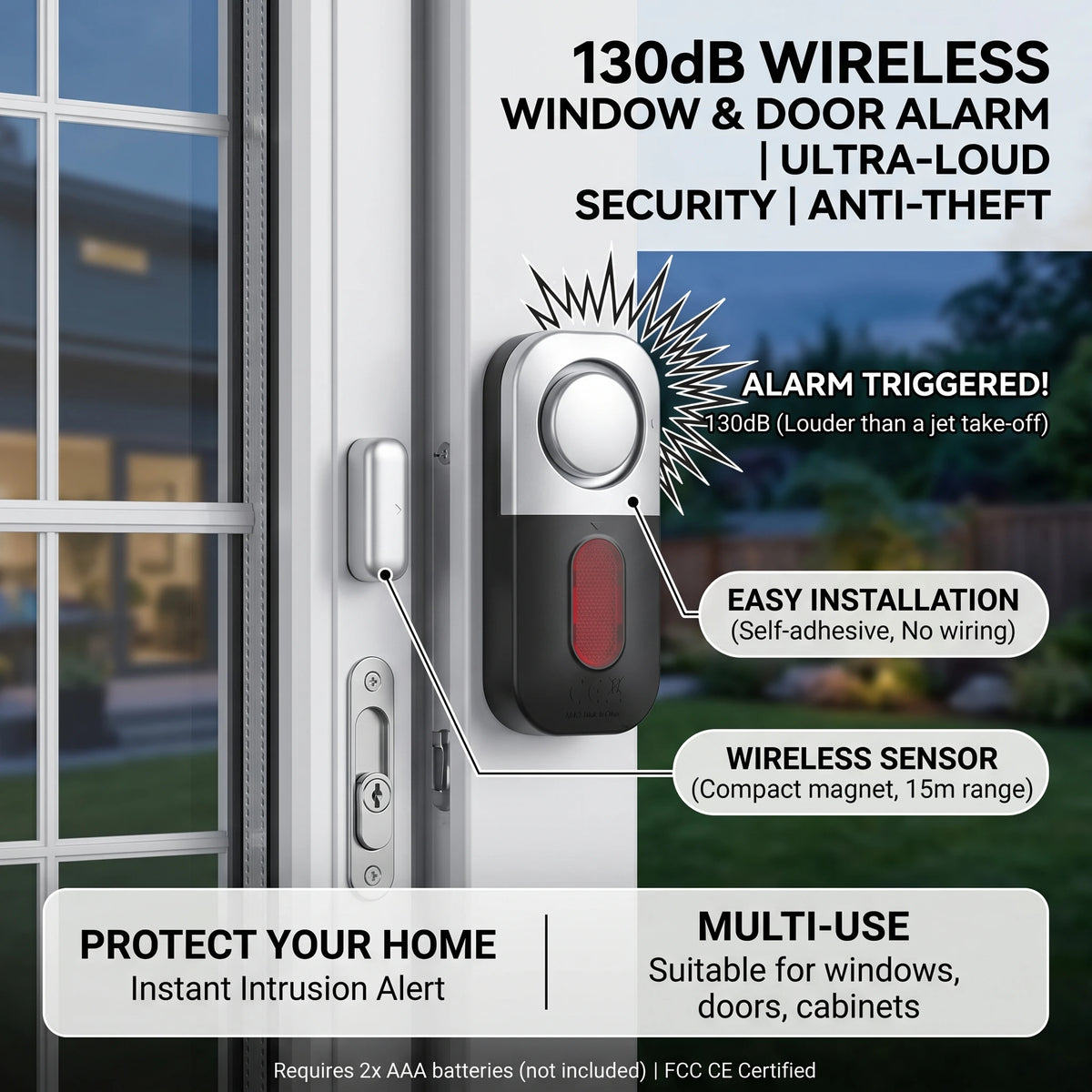 MSA-826 Magnetic Door and Window Alarm