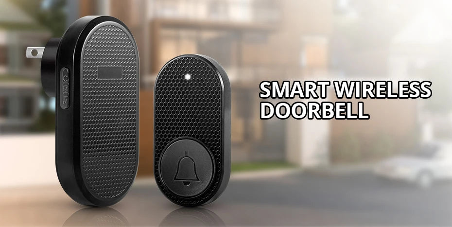 Wireless Doorbell with 33 Chimes, 4 Volume Levels, 150m Range