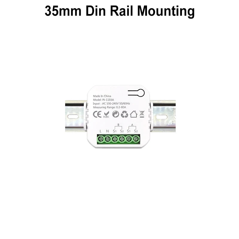 Misuratore di Energia WiFi Bidirezionale Tuya con Opzioni di Clamp