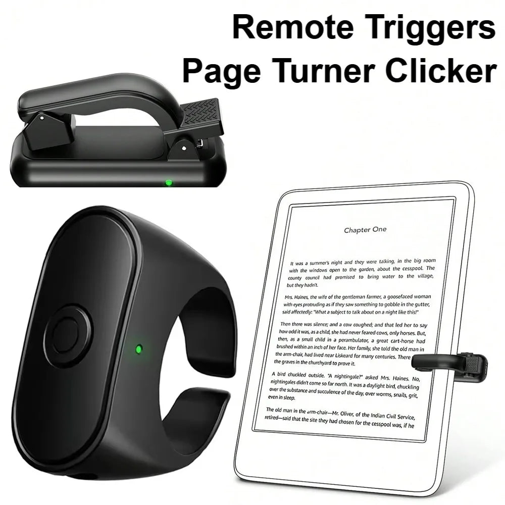 Wireless Page-Turner Ring Remote with Screen Clip