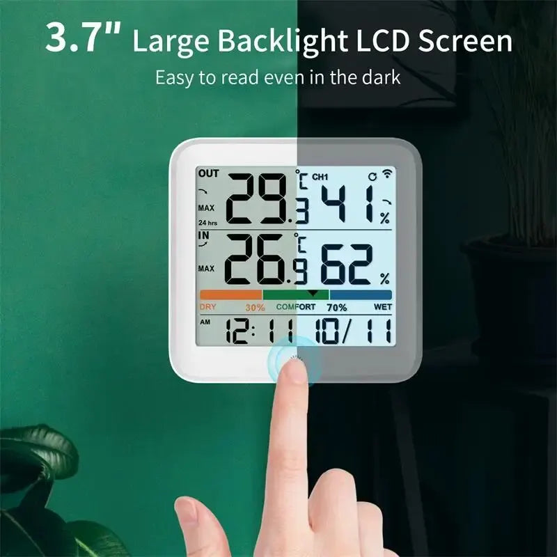 Indoor and Remote-Sensor Temperature Humidity Display