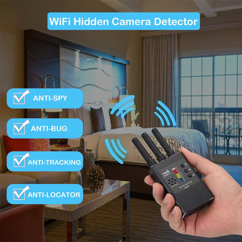 Latest Hot Sale G638 Anti Spy Detector Hidden Camera Infrared Scanner WiFi Bug Finder Wireless RF Signal GSM GPS Tracker Mini Le