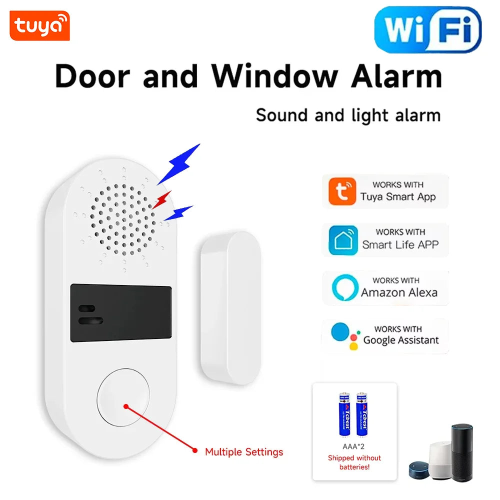 Wi-Fi Door Sensor with Sound and Light Alarm