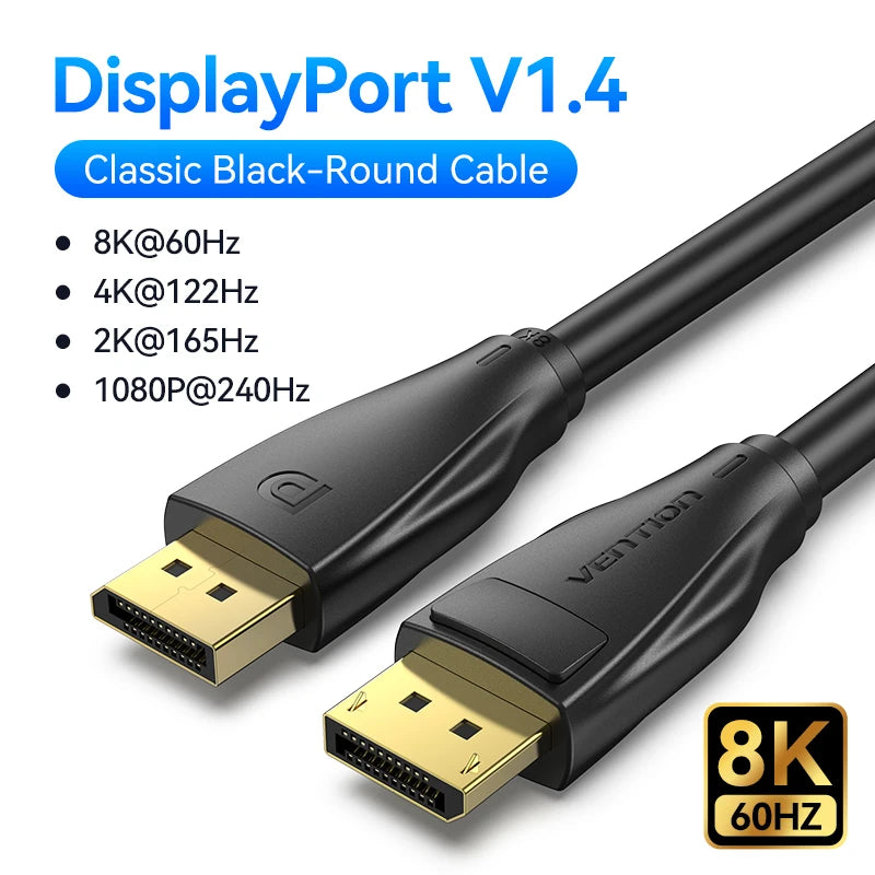 DisplayPort Cable - DP 1.2 and 1.4 Options