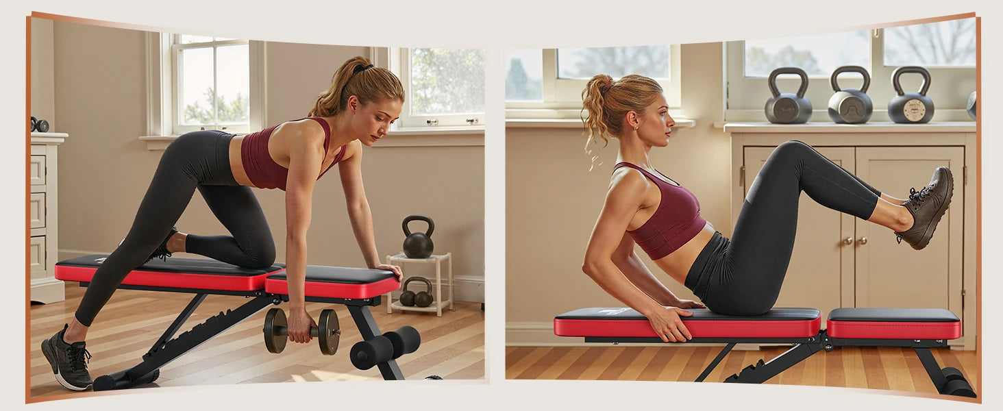 Adjustable Weight Bench with 8 Angles & 660LB Capacity for Home Gym
