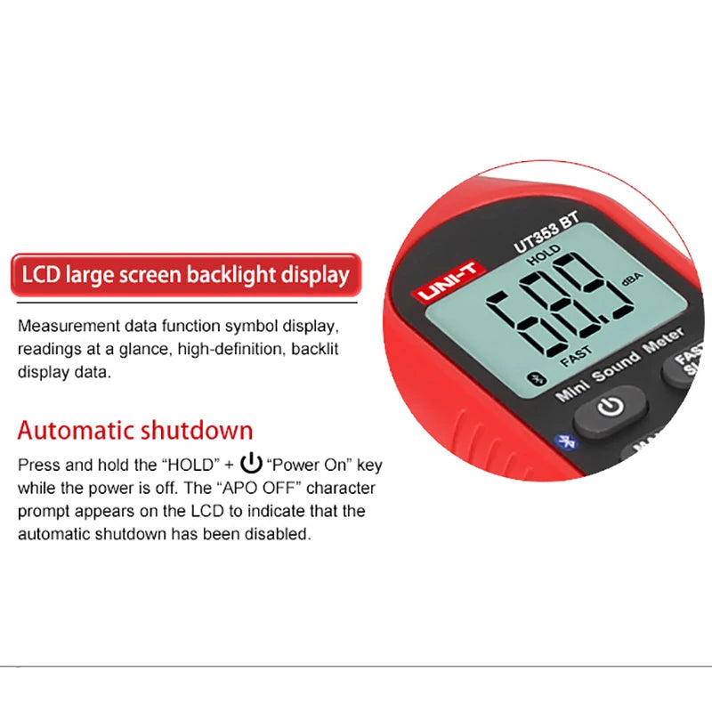 UNI-T UT353BT Bluetooth-geluidsniveaumeter