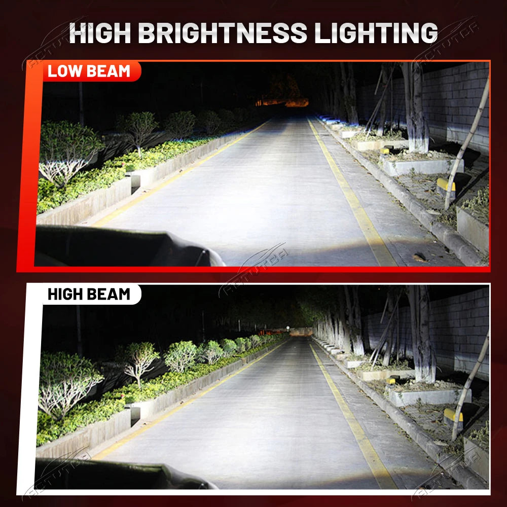 Phares LED 9800W H4 H7 Canbus H1 H11 9005 HB3 9006 HB4 6000K 4300K 3000K Trois Couleurs Télécommande Lampe LED de Voiture Bulbe Strobe