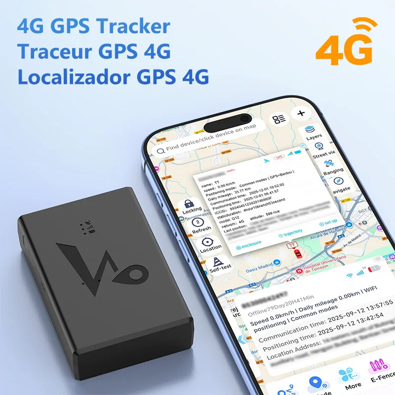 4G 20000/10000 mAh GPS Vehicle Tracker Vibration Geo-Fence Alarm Strong Magnet Long Standby Battery with Free APP