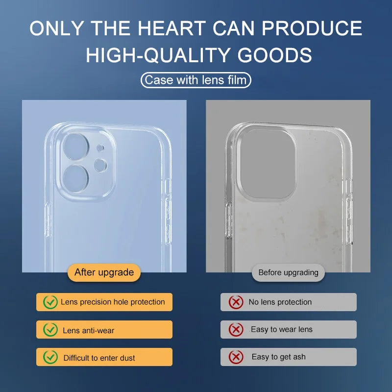 Ultra Thin Clear Phone Case For iPhone 11 12 13 14 15 16 17 Pro X XR XS Max Mini 7 8 Plus Silicone Soft Transparent Back Cover 