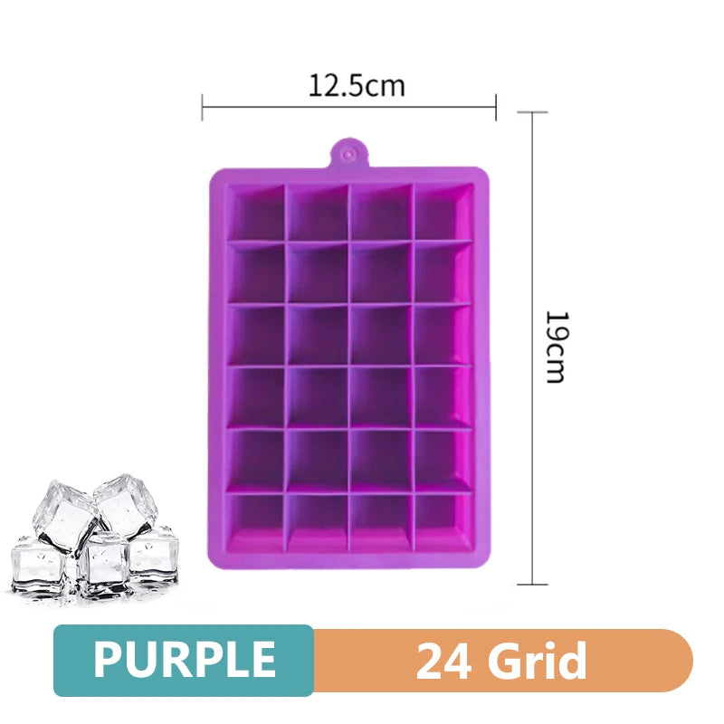 4/6/8/15 Grid Big Ice Tray Mold Giant Jumbo Large Food Grade Silicone Ice Cube Square Tray Mold DIY Ice Maker Ice Cube Tray 