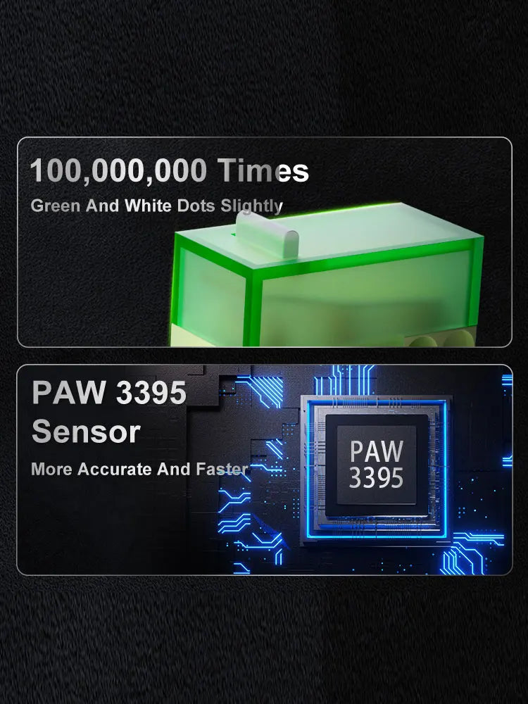 AJAZZ AJ179 PRO PAW3395 Lightweight Wired Wireless Mouse with Magnetic Charging Base Ergonomic Macro Gaming Mouse for PC Laptop 