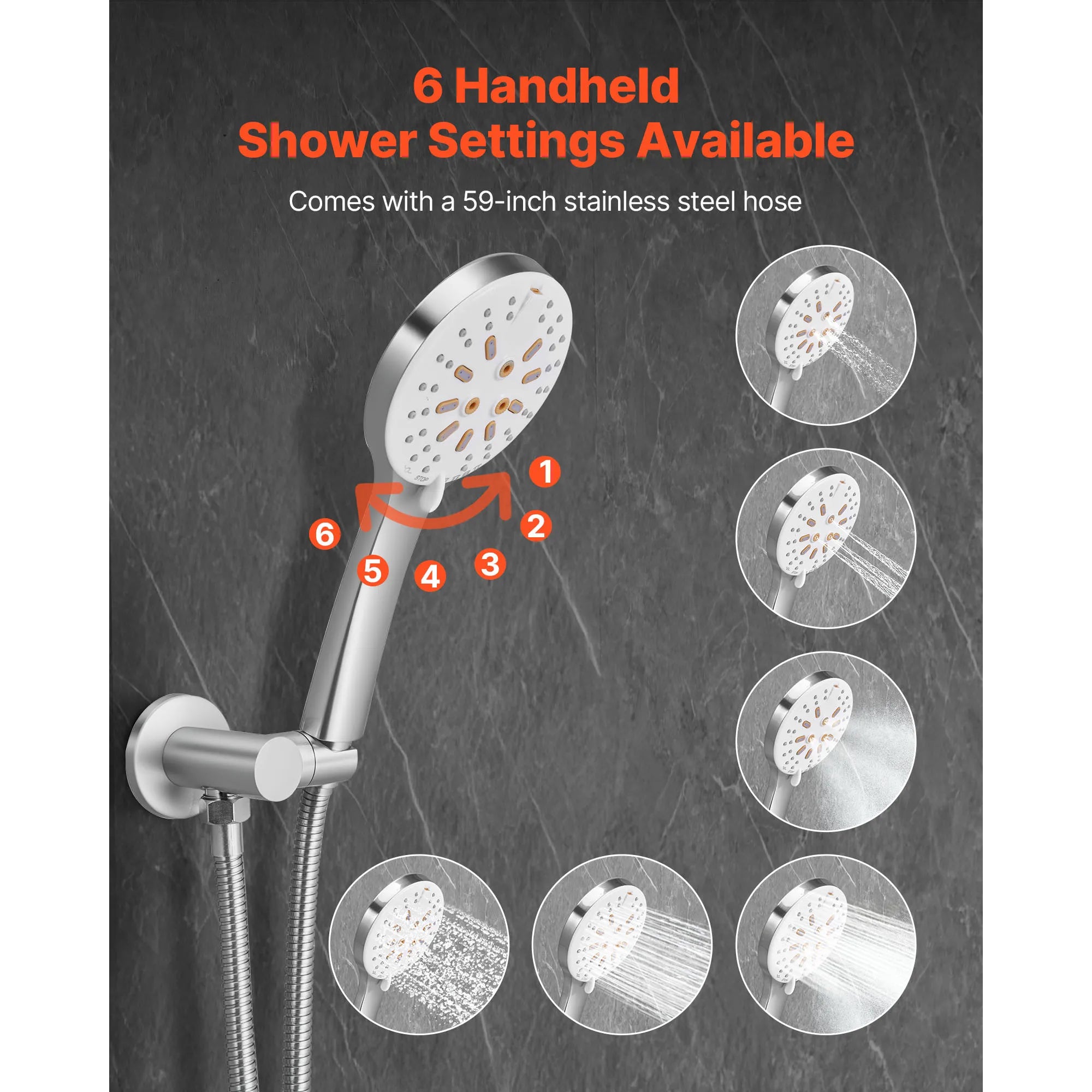Rainfall Shower System with 10-Inch Head & Handheld Spray Set