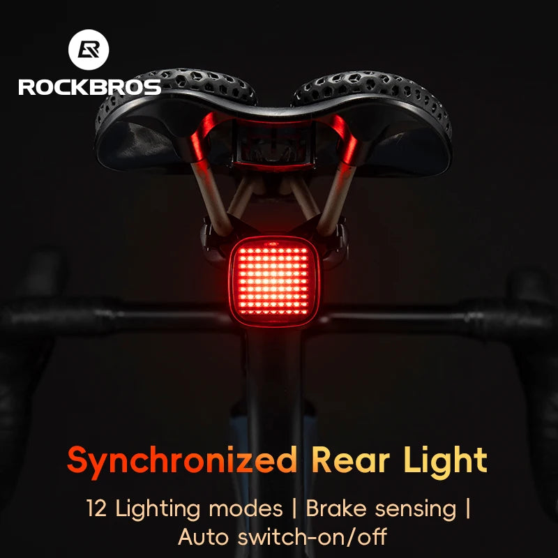 Smart Bike Rear Light with Brake Sensing & Sync Mode