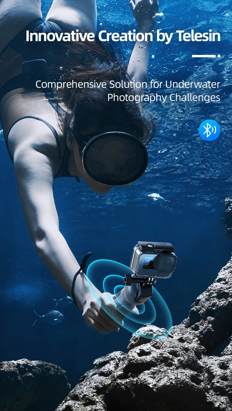 GoPro için Kablosuz Kumandalı Su Altı Selfie Çubuğu