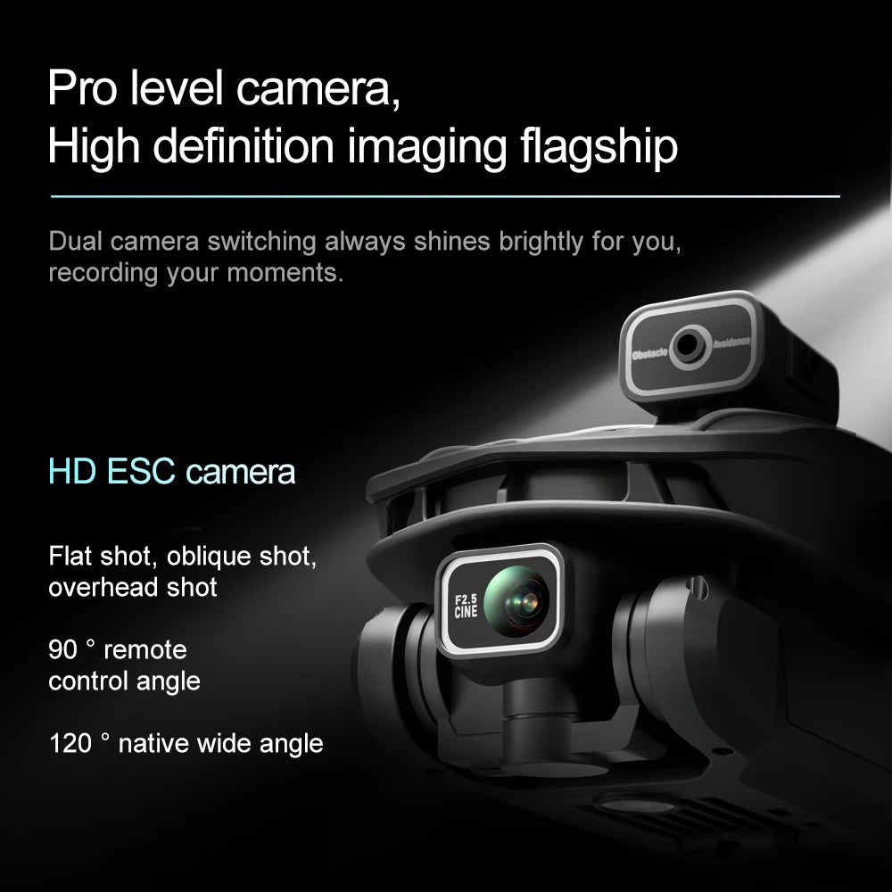 NEW V168 Pro MAX GPS Drone 4K Professional 1080P HD Camera 5G WIFI FPV Drone Brushless Motor 2 Batteries 4.5 Inch Large Screen Remote Control Quadcopter Boys Toys