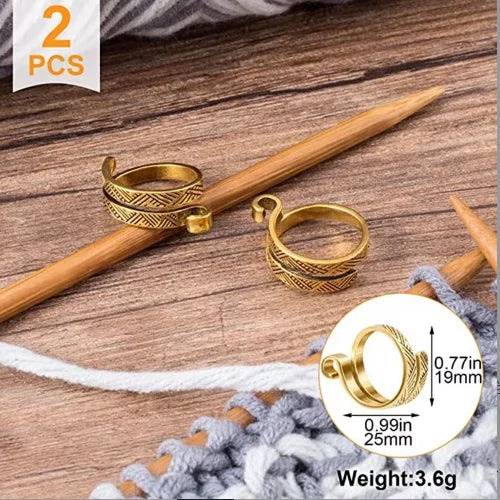 Adjustable Crochet Yarn Guide Rings — 2 Pieces