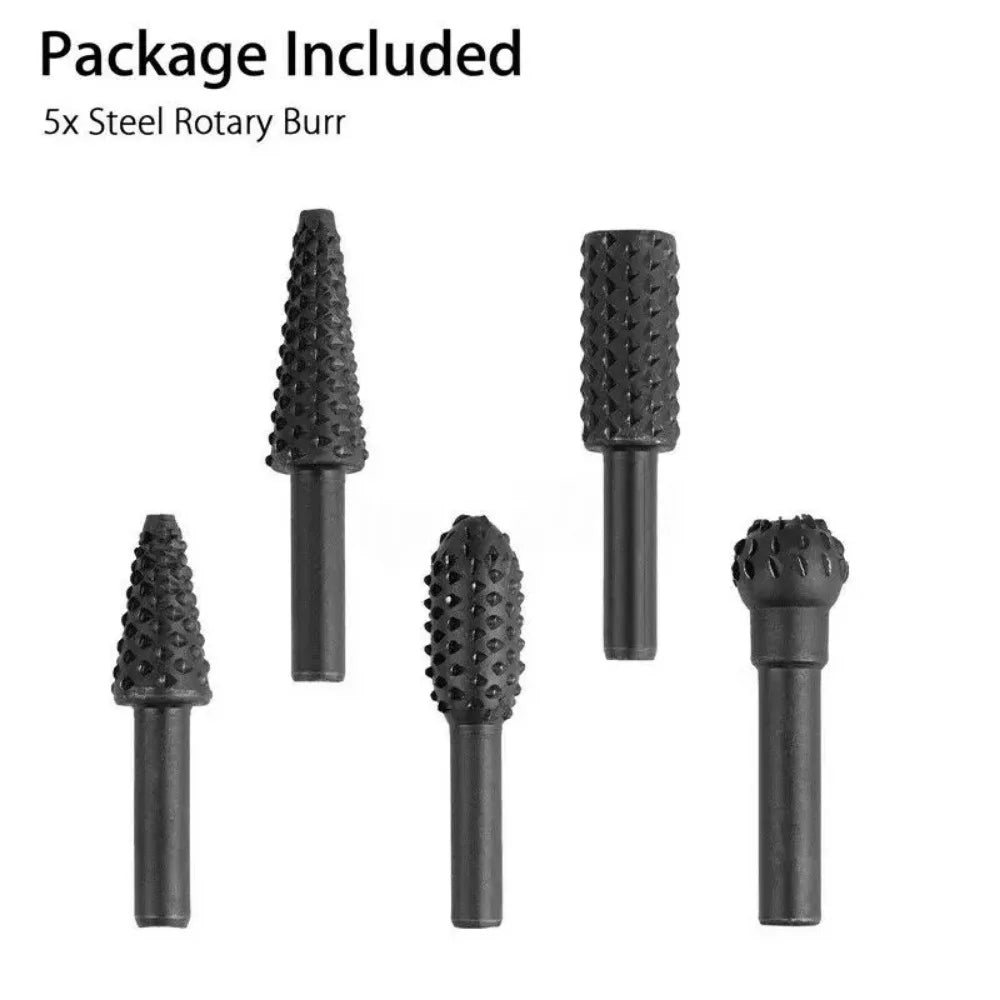 1/4'' 5PCS Drill Bit Set Cutting Tools for Woodworking Knife Wood Carving Tool Carpentry Wood Cutting Tools WorkDrill Bit Set