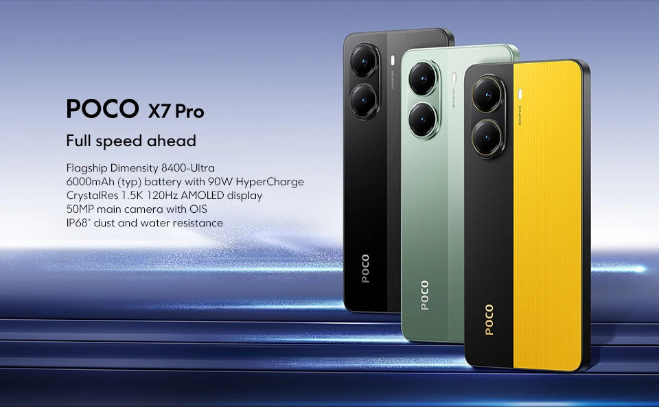 Global Version POCO X7 Pro Smartphone with 1.5K AMOLED & 50MP OIS Camera