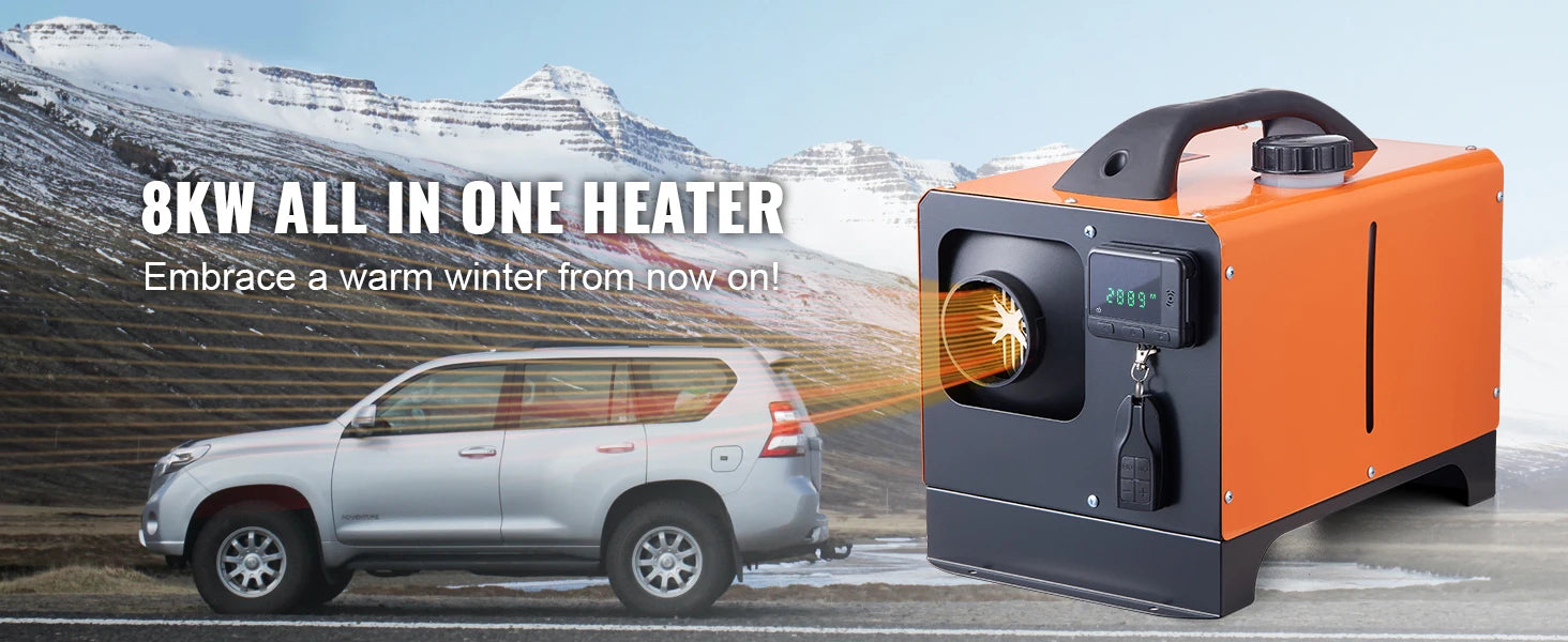 SucceBuy 8KW Diesel Air Heater 12V Car Heater with Remote Control and LCD Diesel Parking Heater for RV Trailer Camper Van Boat 
