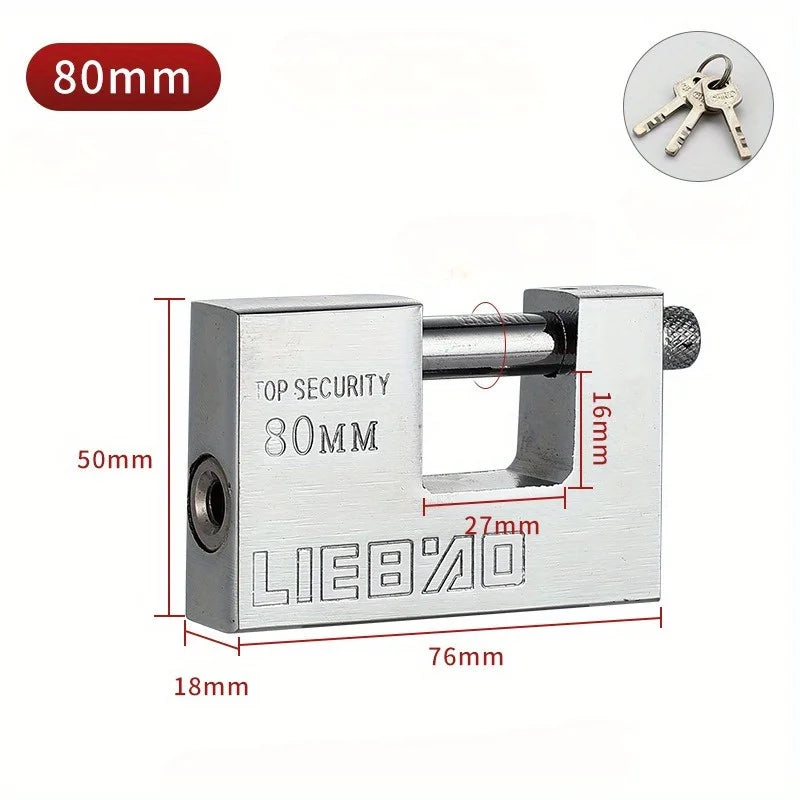 Rectangular Horizontal-Opening Padlock