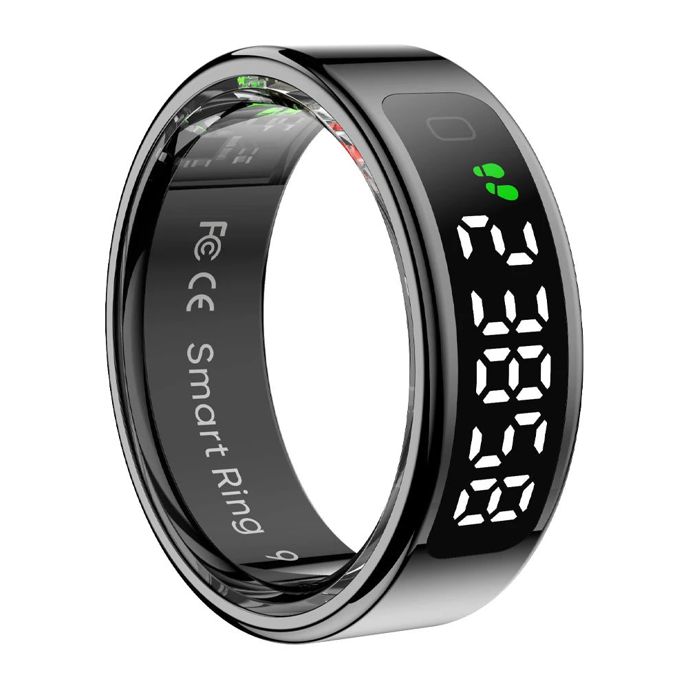 2025 COLMI R12 Smart Ring with Display Screen and Touch, Wireless Charging, Health Manager, 5 ATM Waterproof For Men Women 