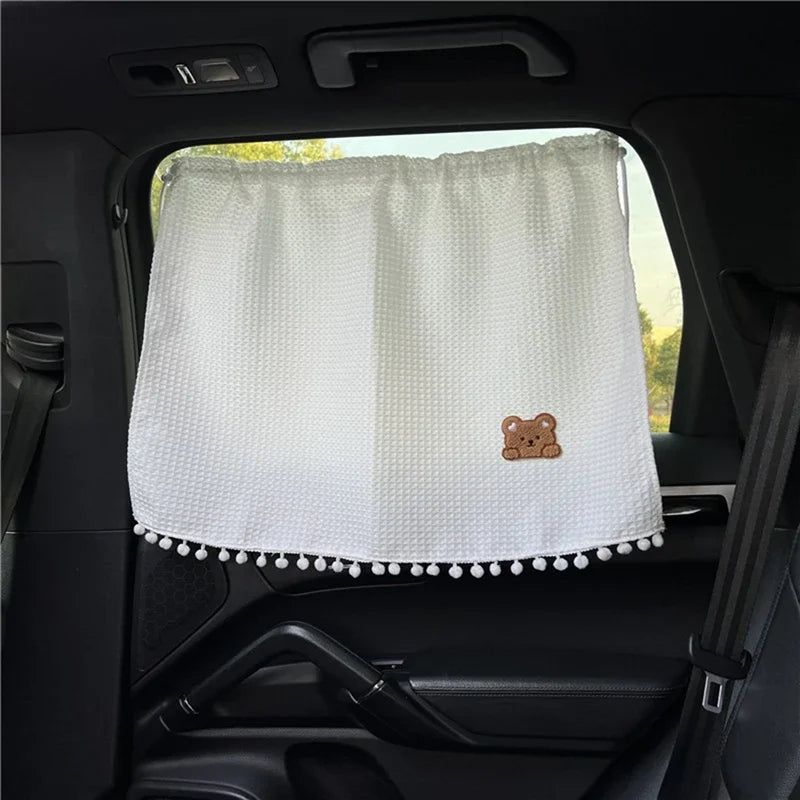 Universal Suction Cup Cartoon Flower Car Window Sunshade