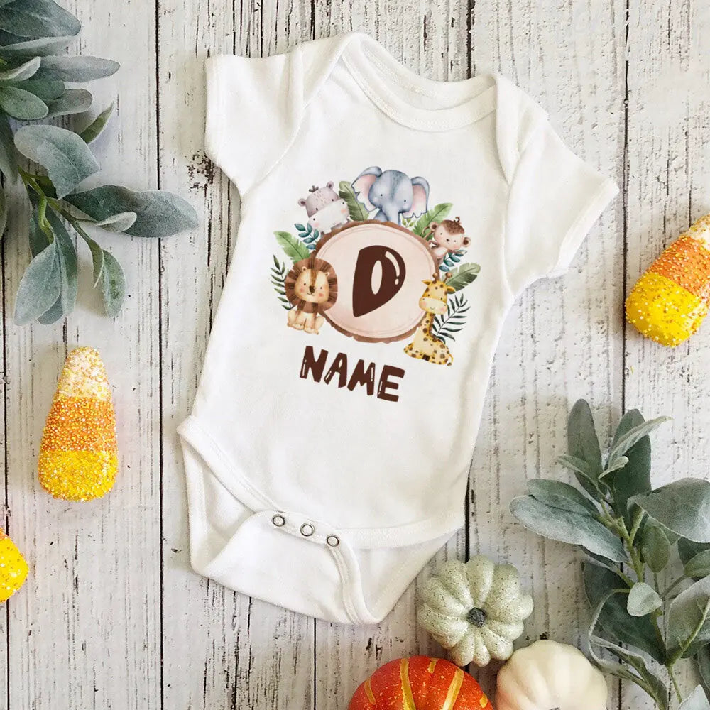 Gepersonaliseerd Leeuw Initiaal Baby Body
