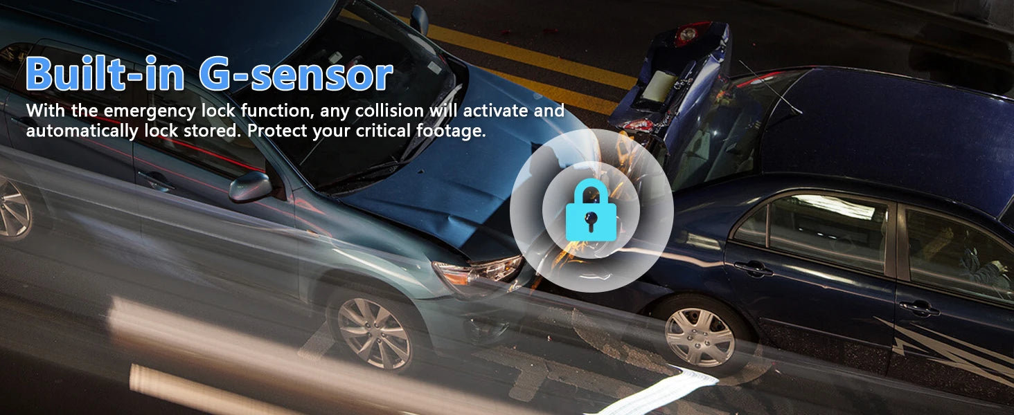 4K Front & Rear Dash Cam with WiFi, Night Vision & Parking Monitor