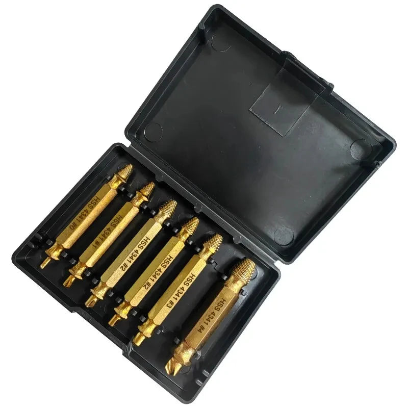 Double-Ended Damaged Screw Extractor Set