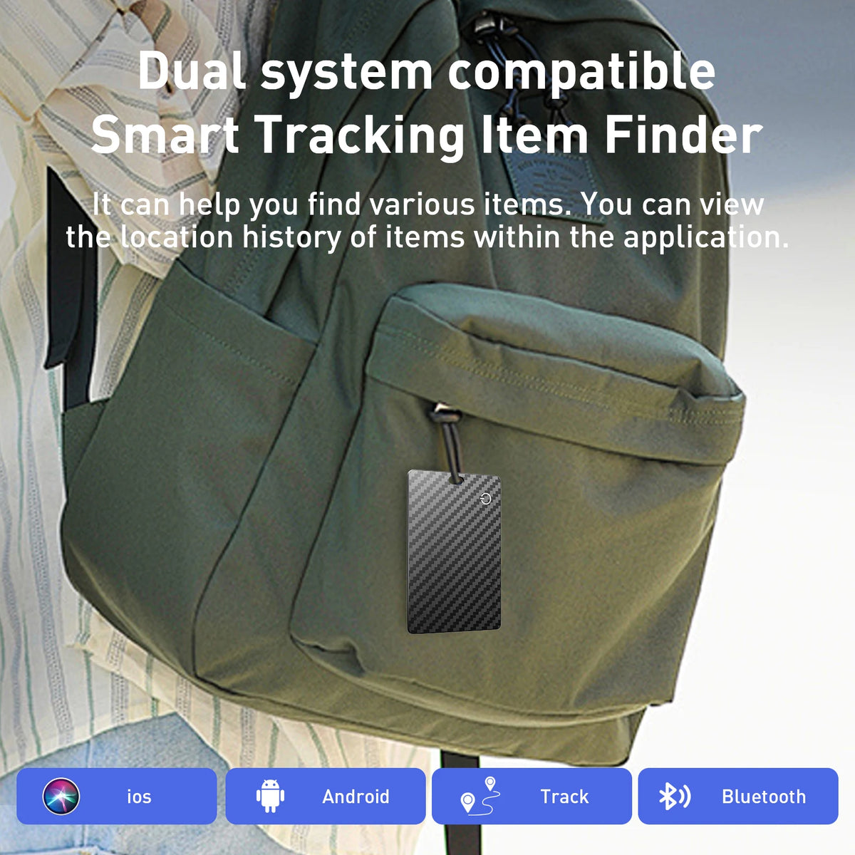 Σετ 2 τεμ iOS Android GPS Tracker Smart Card Διπλής λειτουργίας παγκόσμιος Bluetooth TV Card Finder για iPhone Google Find My πορτοφόλι κατοικίδιο