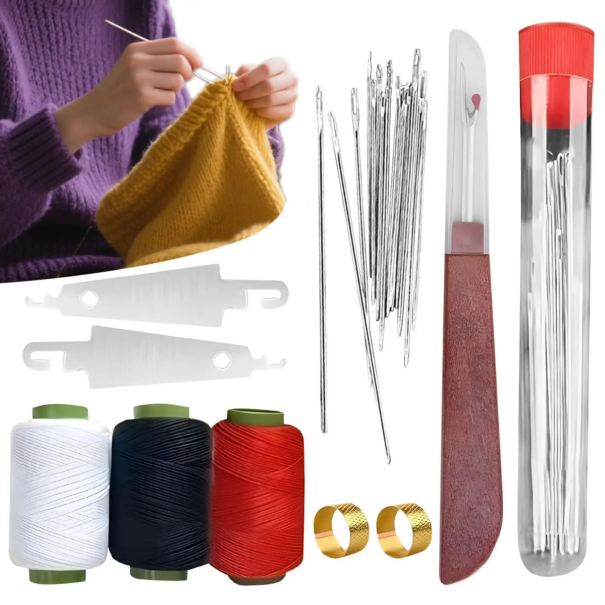 37-Piece Portable Sewing Repair Kit