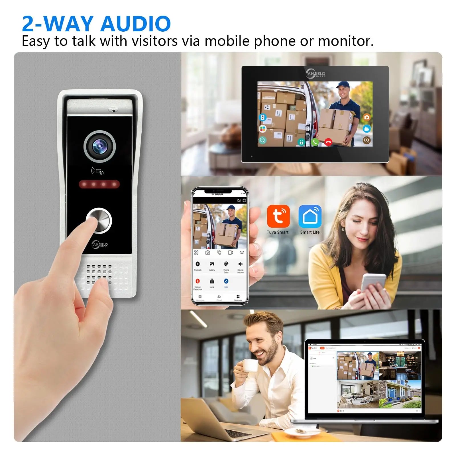 1080P Video Intercom Wifi 7/10 Inch Monitor Kit for Apartment System Home Security Wired Doorbell Card Swipe Private House Tuya Spy-shop.com