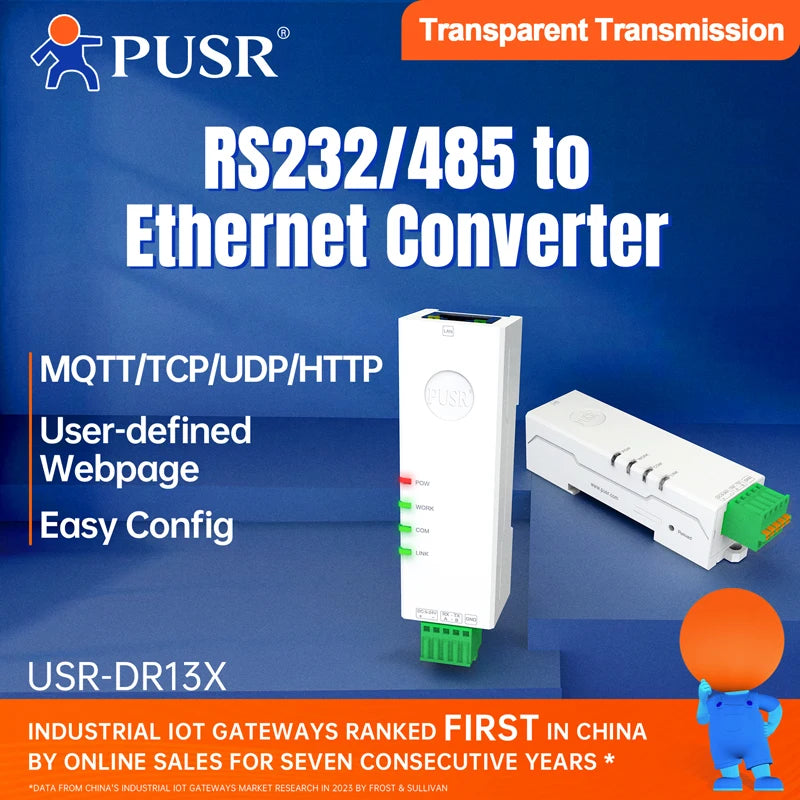 DR132/DR134 Serial-to-Ethernet Modbus Gateway