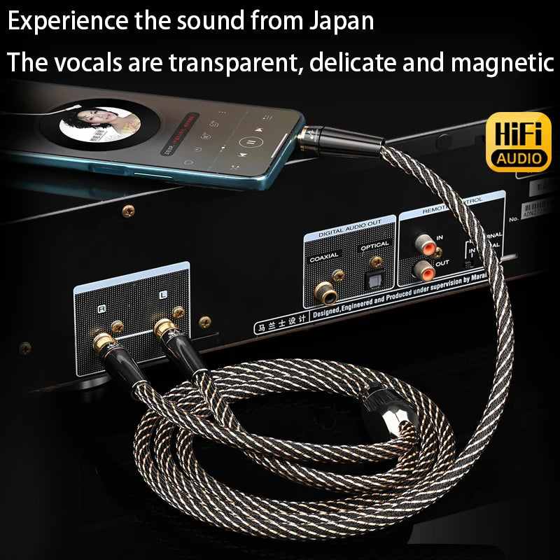 Zvočni kabel stereo 3,5 mm na 2 RCA