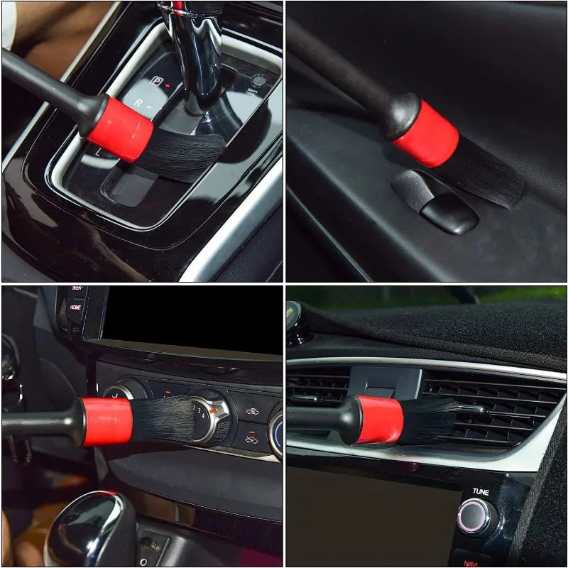 5ks sada čistiacich štetcov na auto auto detail štetce prach štetce pre vnútro vozidla sada štetcov na kolesá