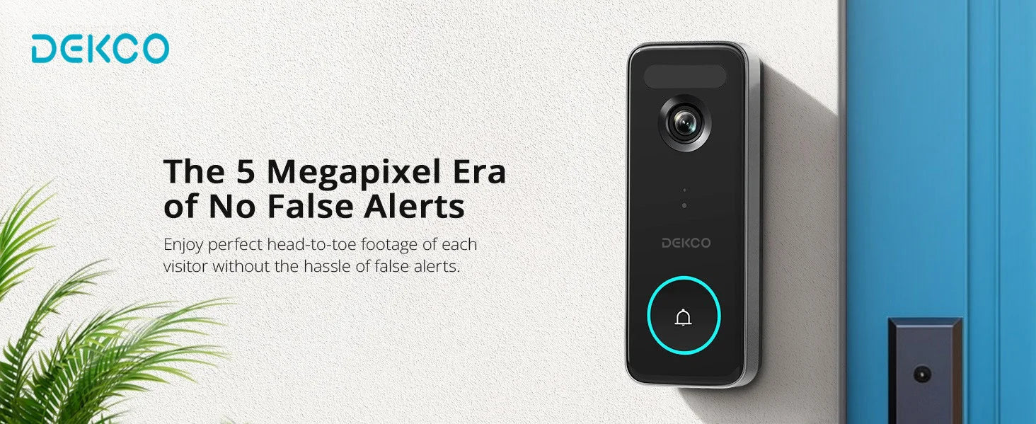 5MP WiFi Video Doorbell with Motion Detection and Two-Way Audio