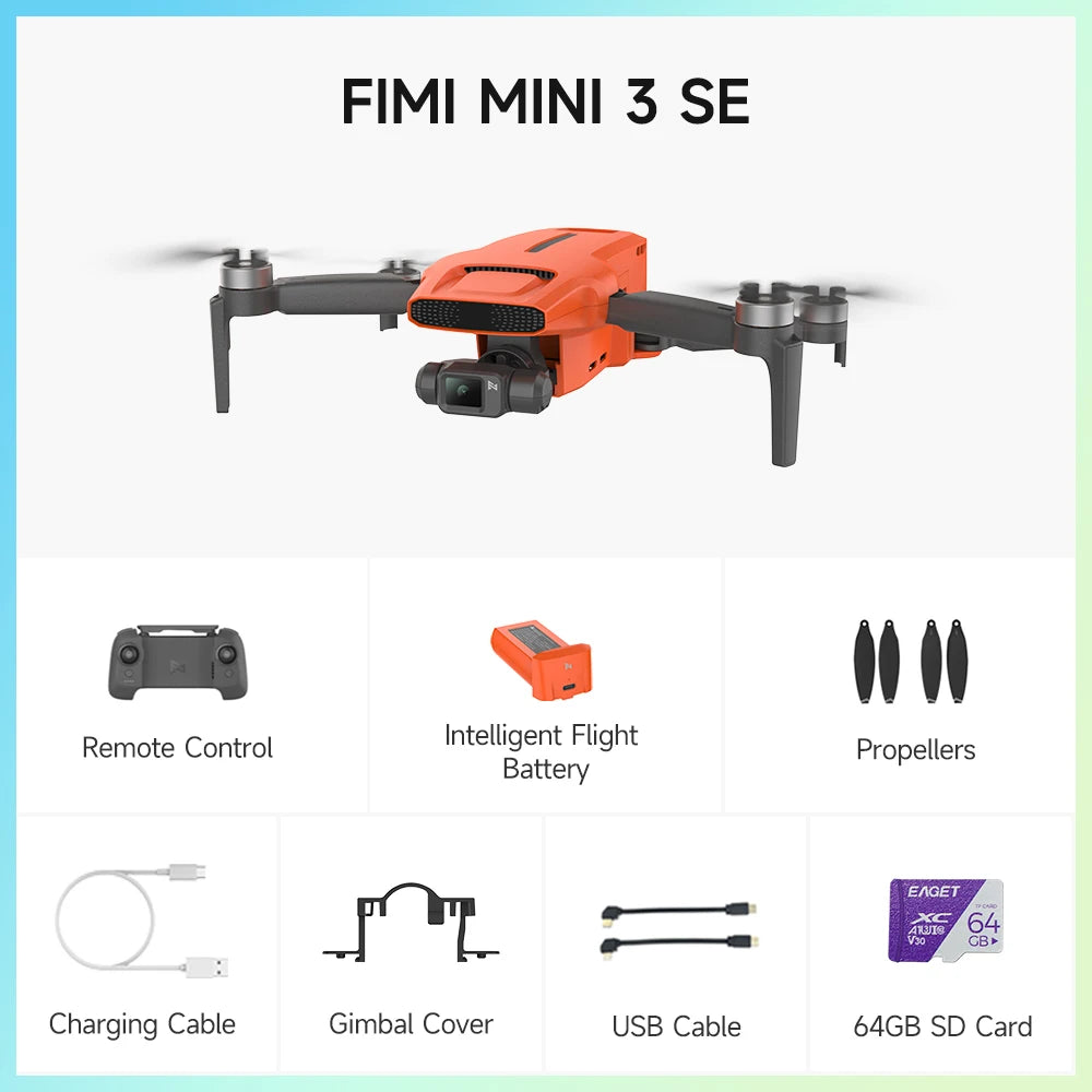 FIMI Mini 3 AI Süper Gece Video Dronu 4K Kameralı