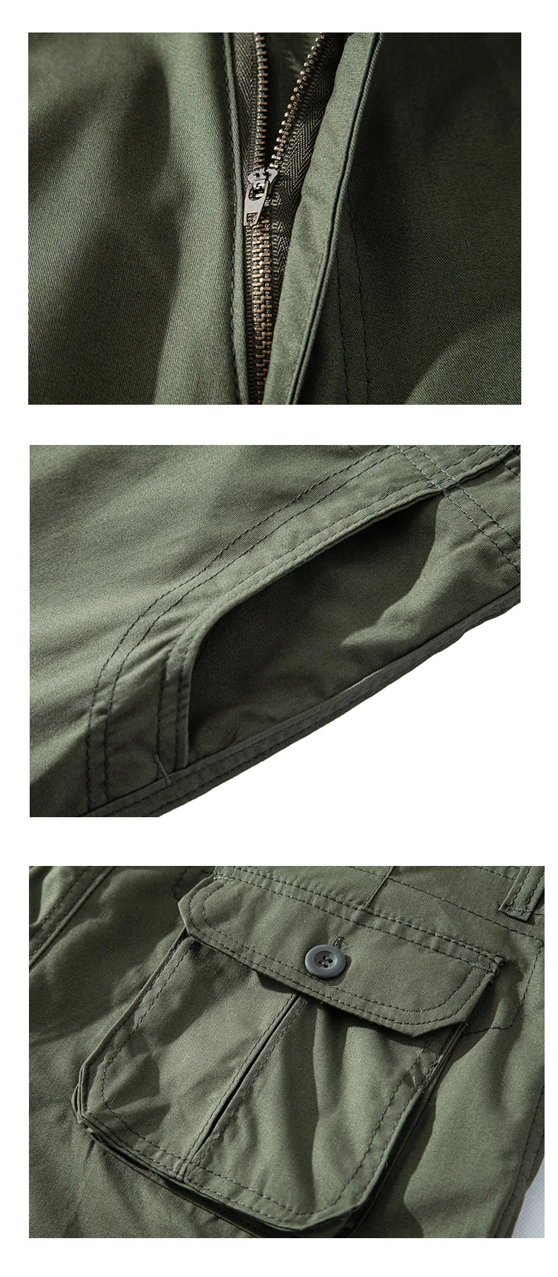 Shorts cargo en coton pour homme, longueur genou, coupe ample, style streetwear